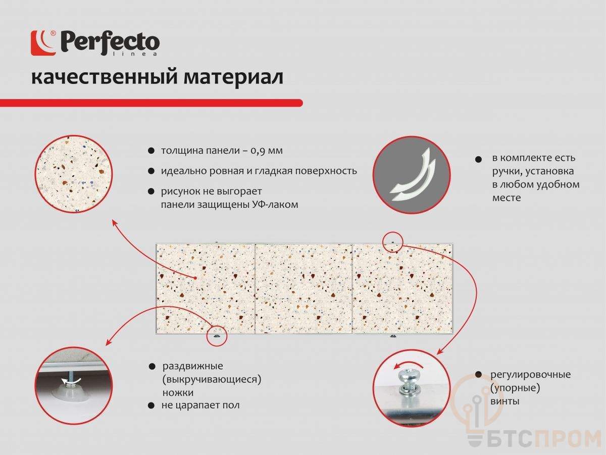  Экран под ванну 3D 1,7 м, конфетти, PERFECTO LINEA фото в каталоге от BTSprom.by