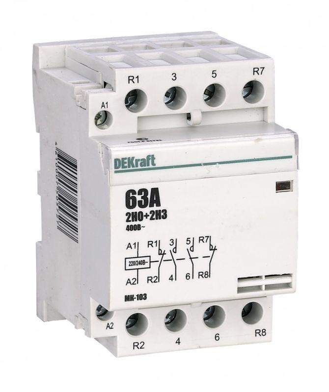 контактор модульный мк-103 2но+2нз 40а 230в dekraft 18083dek от BTSprom.by