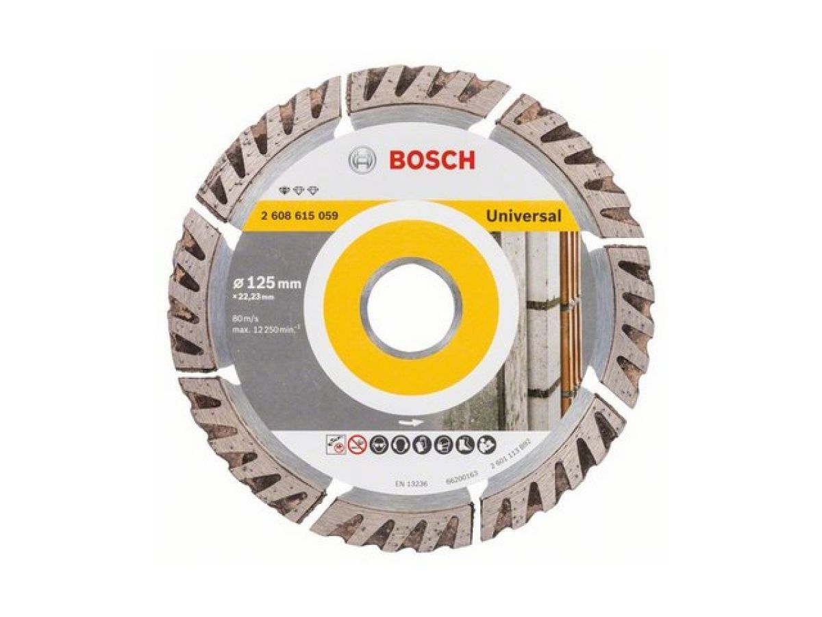 алмазный круг 125х22 мм универс. сегмент. (10 шт.) turbo standard for universal bosch за ( сухая резка, уп. 10 шт.) 2608615060u от BTSprom.by
