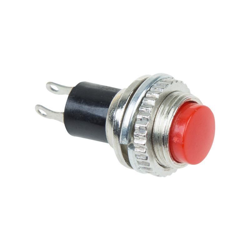 выключатель-кнопка металл 220в 2а (2с) off-(on) d10.2 красн. mini (rwd-213) rexant 36-3331 от BTSprom.by