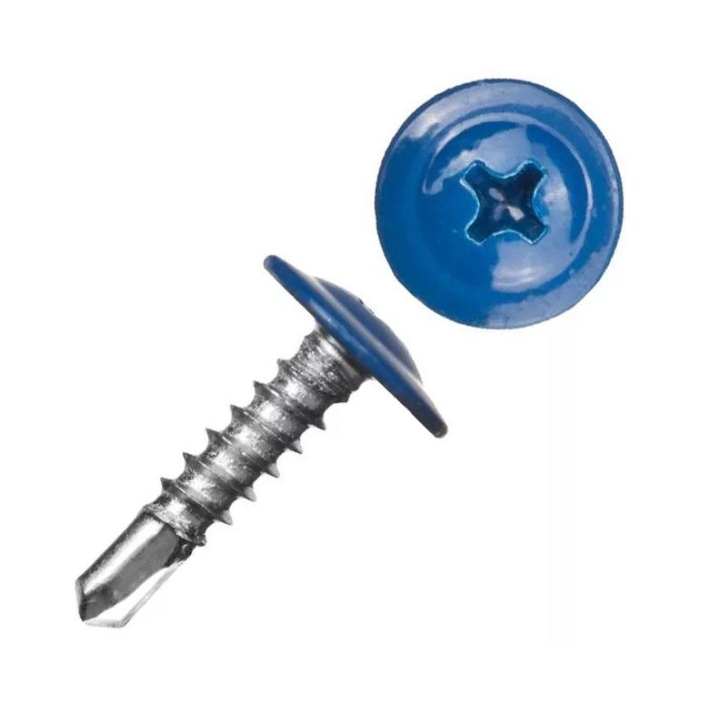 саморез шсмм сверло 4.2х16 син. kp ral 5010 (уп.20шт) tech-krep/zitar 125526 от BTSprom.by