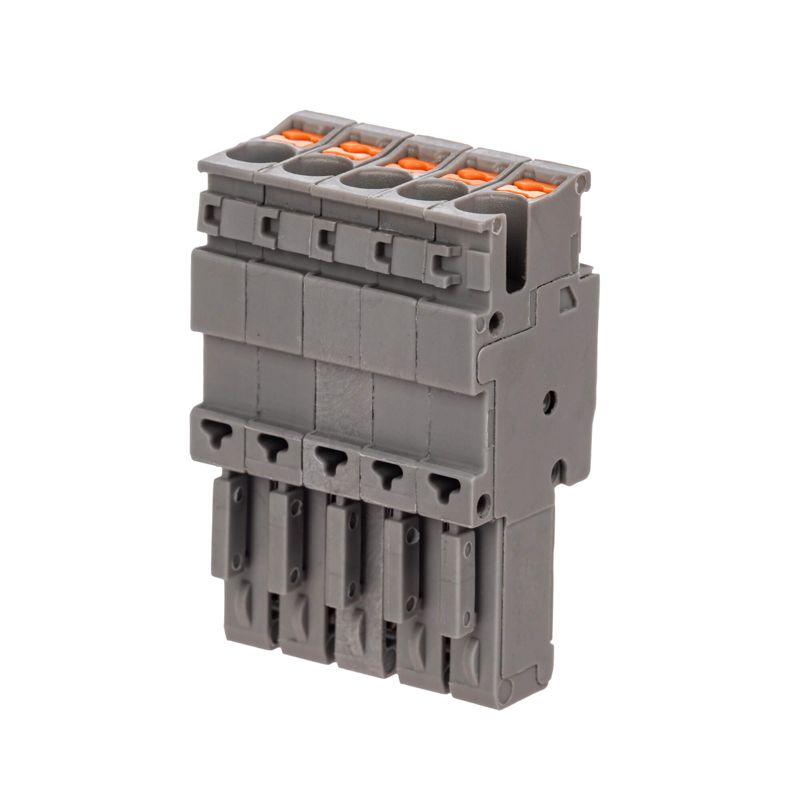 штекер зажим push-in 5 точек подключения 2.5кв.мм сер. dkc vpr-p-2.5-5 от BTSprom.by