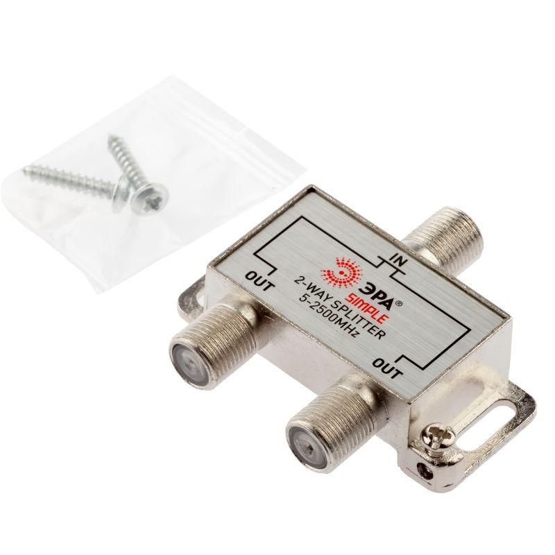 делитель tv simple ds-f-sat-01 2 ответвления под f разъем 54909мгц эра б0048329 от BTSprom.by