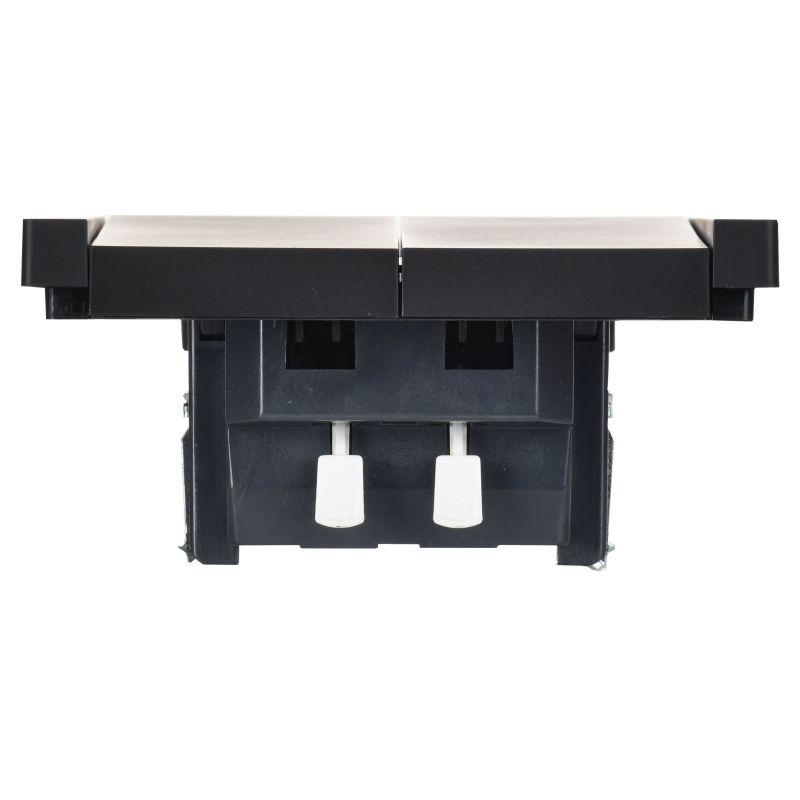  Выключатель жалюзи СП FORTE&PIANO 10А FP111 черн. IEK FP-V15-0-10-1-K02 фото в каталоге от BTSprom.by