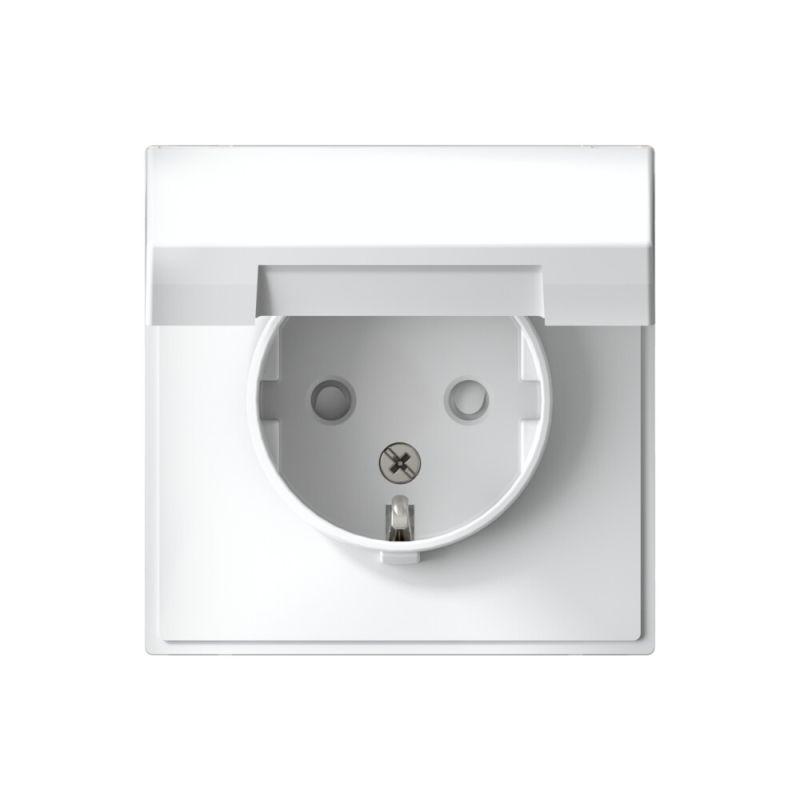  Розетка ArtGallery 16А IP20 с заземл. защ. шторки с крышкой механизм бел. SE GAL000146 фото в каталоге от BTSprom.by
