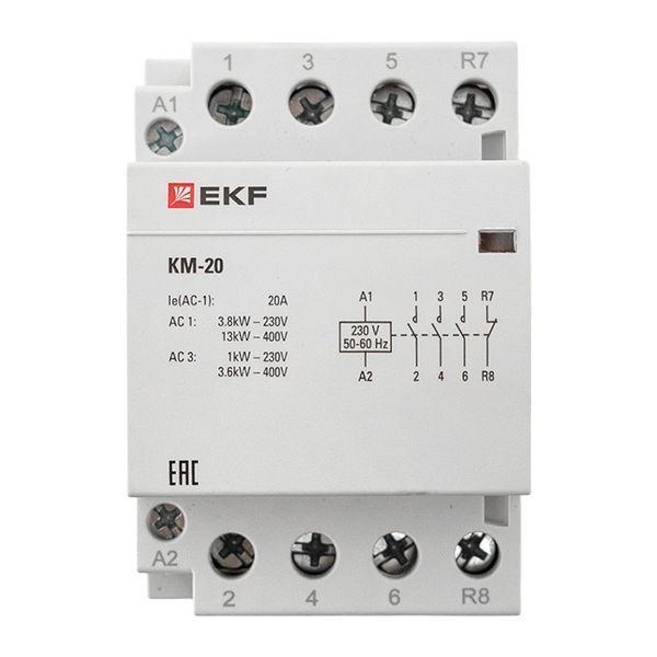  Контактор модульный КМ 20А 3NО+NC (3 мод.) EKF km-3-20-31 фото в каталоге от BTSprom.by