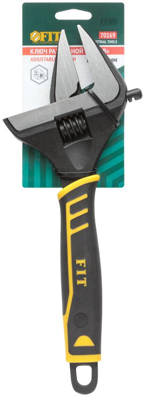  Ключ разводной "Стайл" узкие губки шкала экстра увелич. захват прорезин. ручка 300мм 60мм FIT 70169 фото в каталоге от BTSprom.by