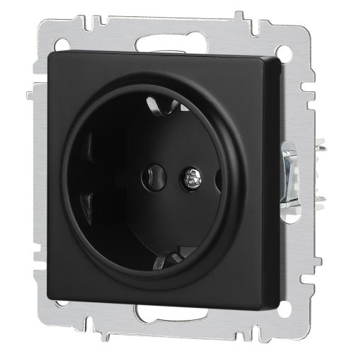  Розетка 1-м СП Accent 6-202-05 16А IP20 250В 2P+E Schuko антрацит Intro Б0063693 фото в каталоге от BTSprom.by