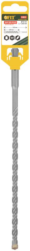  Бур по бетону SDS PLUS профи W-образная вставка двойная спираль 8х260мм FIT 32822 фото в каталоге от BTSprom.by