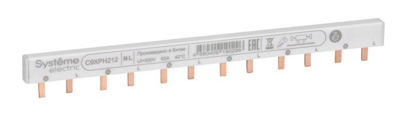 шинка гребенчатая 2п (l1l2) 63а 12мод. 18мм se c9xph212 от BTSprom.by