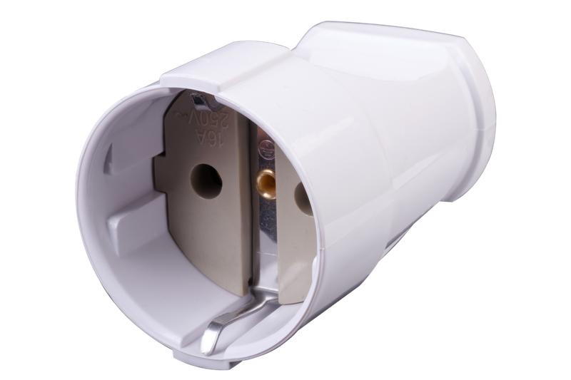  Розетка кабельная ABS-пластик прямая с/з 16А 250В IP20REV бел. Duwi 30458 6 фото в каталоге от BTSprom.by