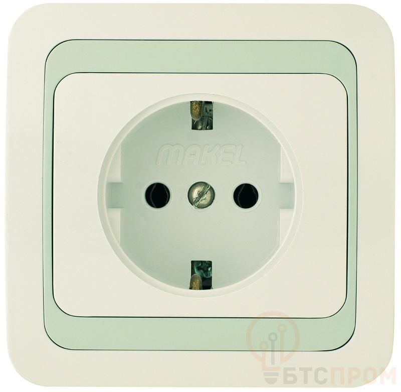 Розетка 1-м СП Mimoza 10А евро стандарт бел./сер. Makel 12408 фото в каталоге от BTSprom.by  Розетка 1-м СП Mimoza 10А евро стандарт бел./сер. Makel 12408 фото в каталоге от BTSprom.by