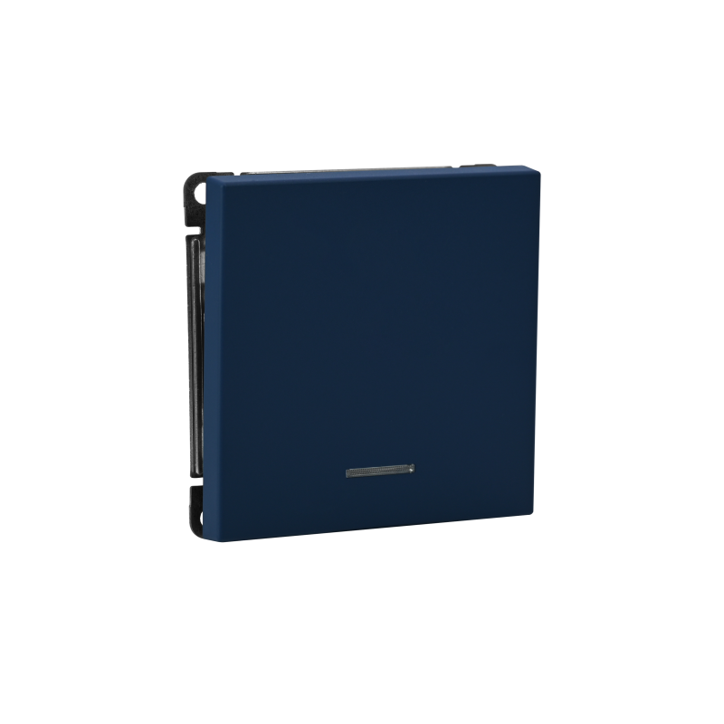  Выключатель кнопочный 1-кл. ArtGallery 10А с подсветкой механизм аквамарин SE GAL001116 фото в каталоге от BTSprom.by