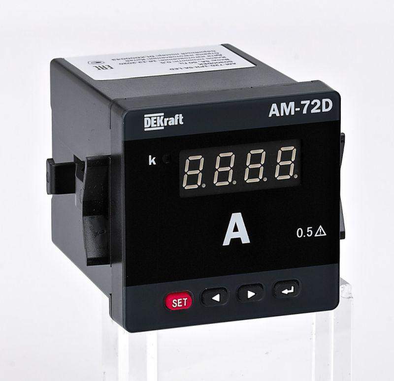 амперметр цифровой ам-72d 1ф вх. 1а вых. do 72х72мм led-дисплей dekraft 50305dek от BTSprom.by