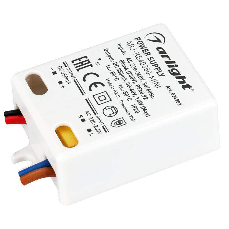 блок питания arj-ke40350-mini 14вт 350ма pfc ip20 пластик 5 лет arlight 024903 от BTSprom.by