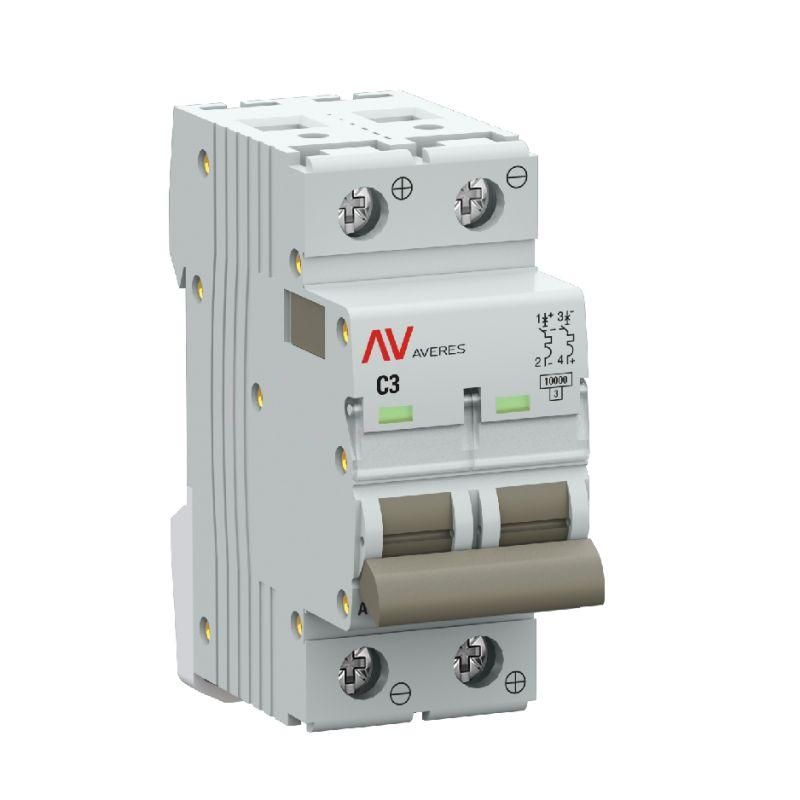 выключатель автоматический 2п c 3а 10ка av-10 dc averes ekf mcb10-dc-2-03c-av от BTSprom.by