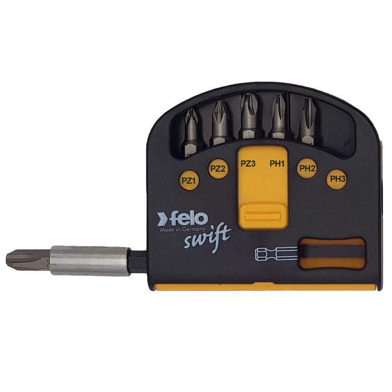  Набор бит PZ/PH Industrial с держателем бит в кейсе Swift 7 бит FELO 02060326 фото в каталоге от BTSprom.by