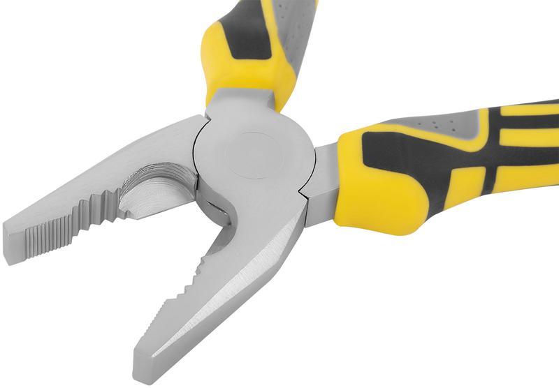  Плоскогубцы комбинированные "Смарт" трехцветные прорезиненные ручки никелевое покрытие 180мм FIT 50664 фото в каталоге от BTSprom.by