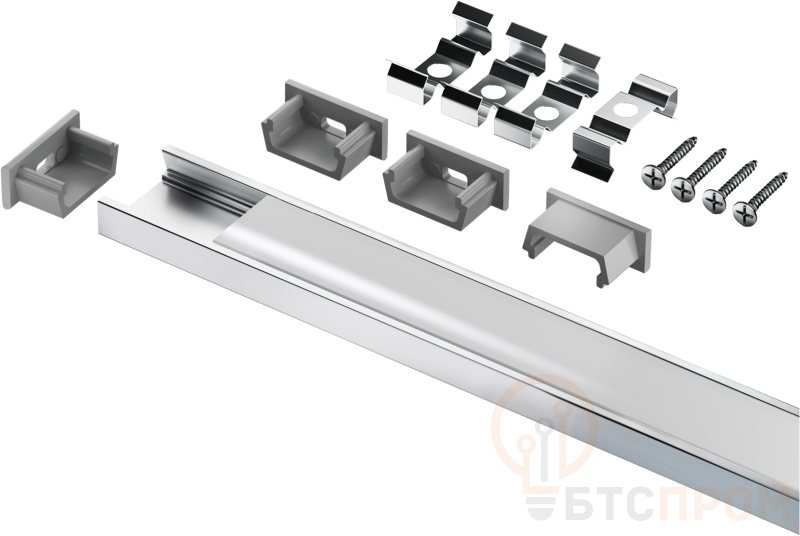Профиль алюминиевый 95 326 NPR-01-SET накладной с рассеивателем (поликарбонат) для СД ленты NAVIGATOR 95326 фото в каталоге от BTSprom.by  Профиль алюминиевый 95 326 NPR-01-SET накладной с рассеивателем (поликарбонат) для СД ленты NAVIGATOR 95326 фото в каталоге от BTSprom.by