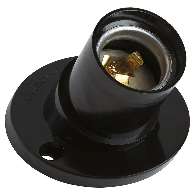 патрон е27 настенный наклонный 250в 4а карболит латунь черн. размер 81х71х60мм feron 41043 от BTSprom.by