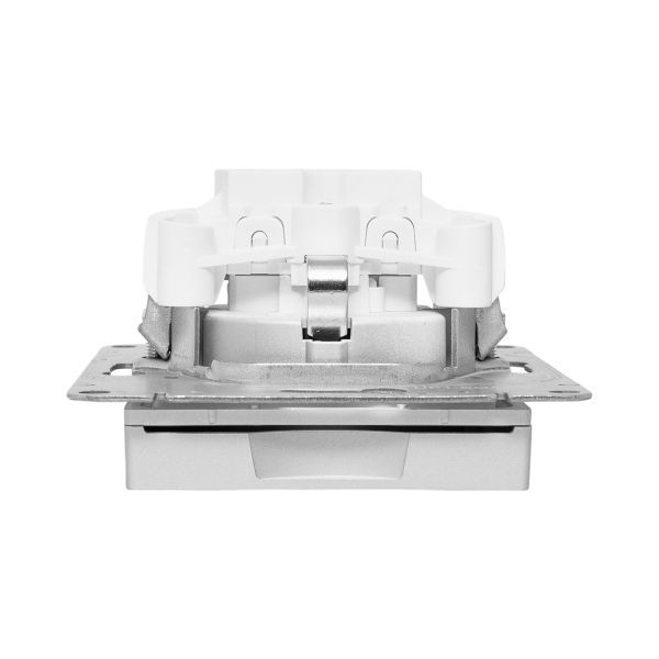  Розетка СП Эпика 16А IP44 с заземл. защ. шторки с крышкой механизм алюм. EKF UP1-SOA-111-44 фото в каталоге от BTSprom.by