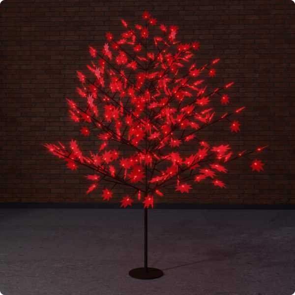 светодиодное дерево "клён", высота 2,1м, диаметр кроны 1,8м, красные светодиоды, ip 65, понижающий трансформатор в комплекте, neon-night от BTSprom.by