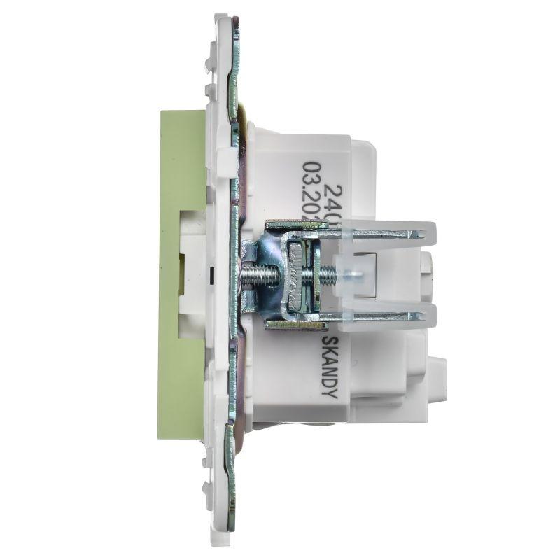  Розетка SKANDY 16А с заземл. без защ. шторок SK-R05G мятный IEK SK-R11-16-K06 фото в каталоге от BTSprom.by