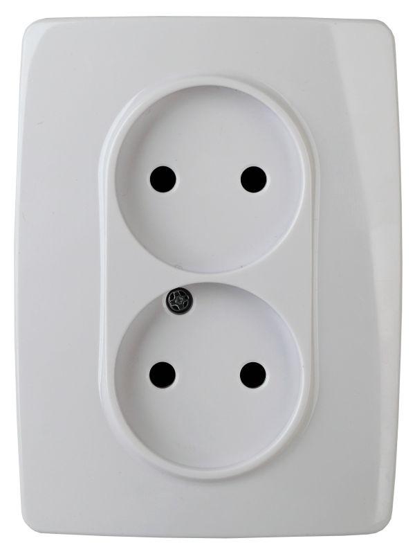 розетка 2-м сп эра12 12-2007-01 16а ip20 250в 2х2p без лапок бел. эра б0038810 от BTSprom.by