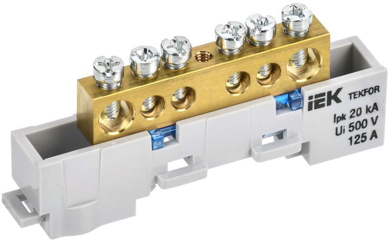 шина нулевая n неизол. на универс. держ. 8х12-6-с tekfor iek tf-nn20-06-dl-k07 от BTSprom.by