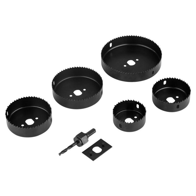  Набор кольцевых пил по дереву 64-127мм 9 предметов Kranz KR-92-0252 фото в каталоге от BTSprom.by