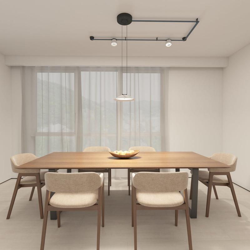  Светильник для трека-ремня Belty Flow 20Вт 4000К IP20 48В DC 300х71мм RA90 120град. со светодиодом алюм. бел. с черн. DENKIRS 723160 фото в каталоге от BTSprom.by