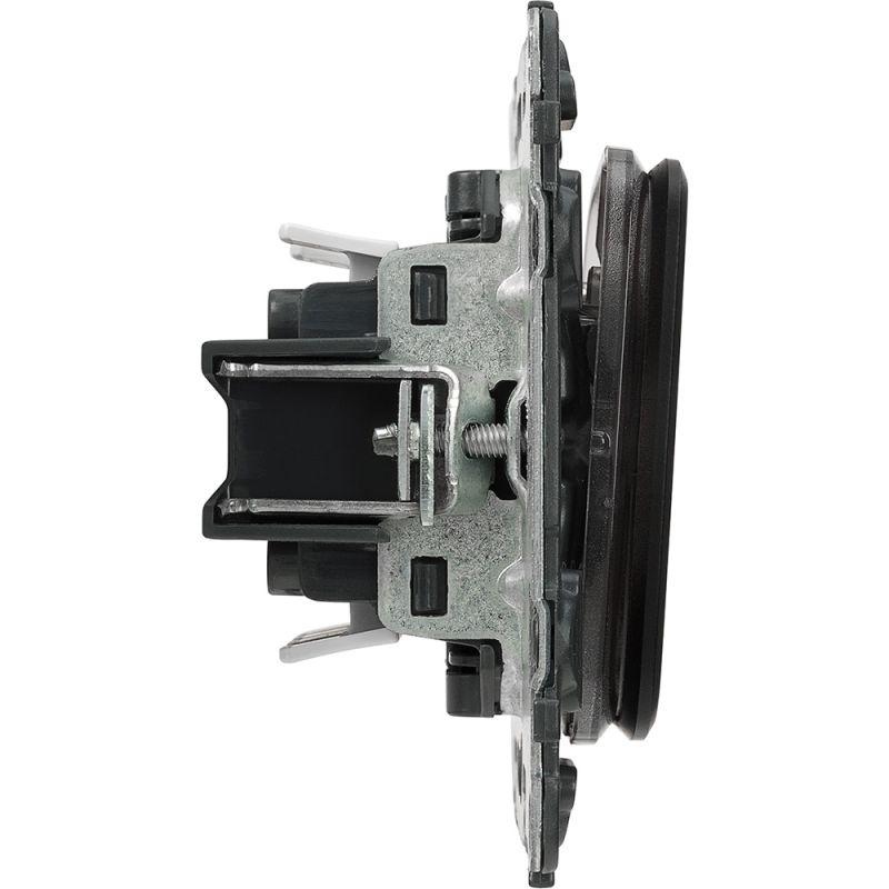  Переключатель 2-кл. СП Valena Allure 10А IP20 250В 10AX с подсветкой с лицев. панелью механизм антрацит Leg 752919 фото в каталоге от BTSprom.by