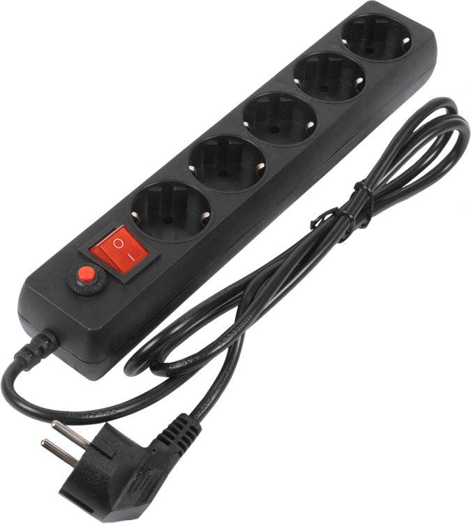удлинитель с сетевым фильтром 5х3м 2200вт черн. filum fl-sp3-5-3m-bl от BTSprom.by