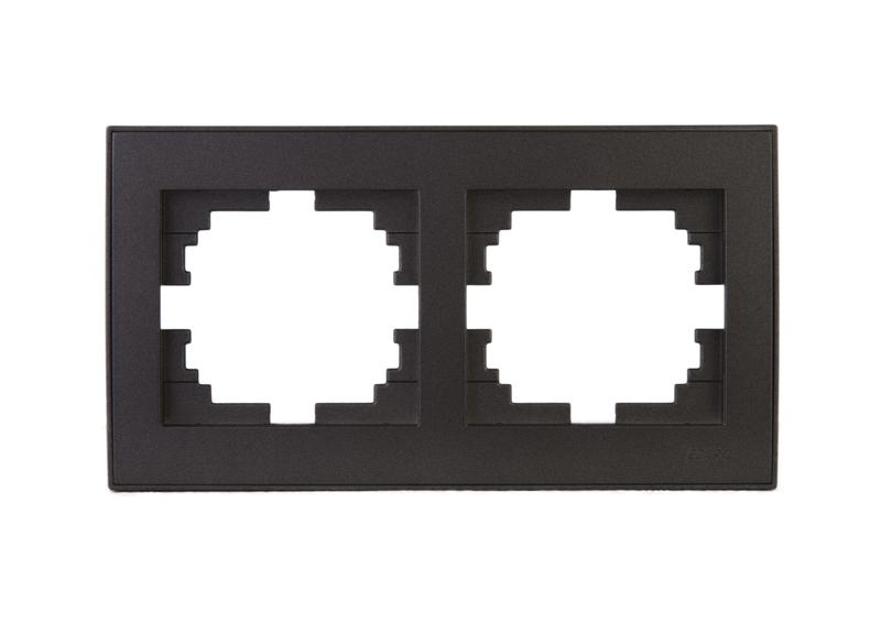 рамка 2-м rain горизонт. матов. черн. графит lezard 703-4141-147 от BTSprom.by