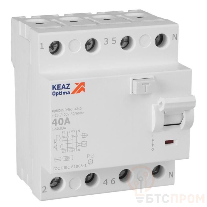 Выключатель дифференциального тока (УЗО) 4п 40А 30мА тип AC 4.5кА OptiDin DM63-4240 УХЛ4 КЭАЗ 343892 фото в каталоге от BTSprom.by  Выключатель дифференциального тока (УЗО) 4п 40А 30мА тип AC 4.5кА OptiDin DM63-4240 УХЛ4 КЭАЗ 343892 фото в каталоге от BTSprom.by