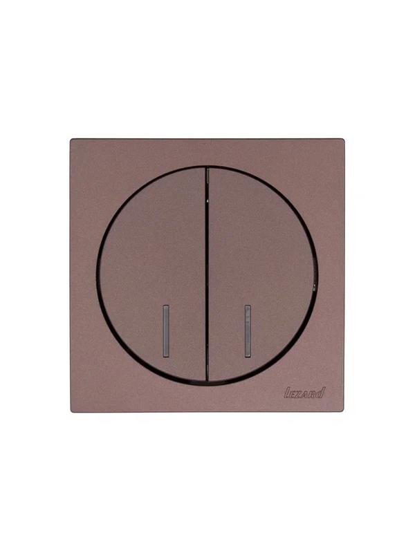  Выключатель 2-кл. СП OSEN 10А IP20 с подсветкой механизм шоколад LEZARD 743-7388-112 фото в каталоге от BTSprom.by