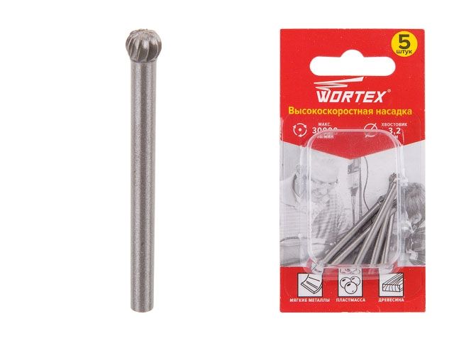 высокоскоростная насадка 4.8 мм wortex (раб. диам. 4.8 мм, диам. хвостовика 3.2 мм, 30000 об/мин) etam3204818 от BTSprom.by