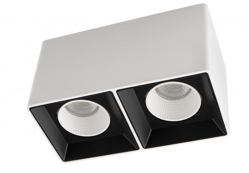 светильник накладной ip20 10вт gu5.3 led бело-черн./бел. пластик denkirs dk3085-wb+wh от BTSprom.by
