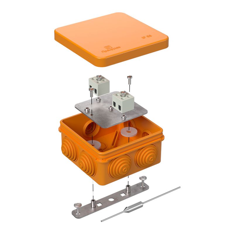 коробка огнестойкая оп 40-0210-fr2.5-4-п е15-е120 с термопредохранителем 80х80х40 промрукав 40-0210-fr2.5-4-п от BTSprom.by