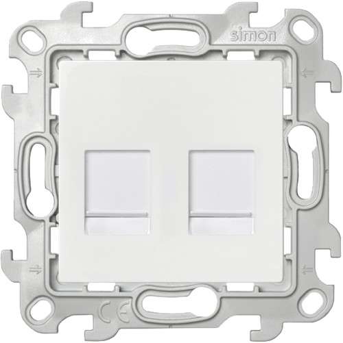 розетка компьютерная 2-м сп simon 24 rj45 кат.5e utp ip20 механизм бел. simon 2450593-030 от BTSprom.by