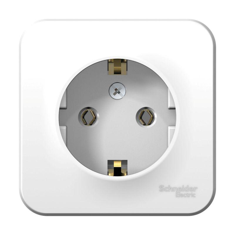 розетка 1-м оп blanca 16а ip20 250в с заземл. без защ. шторок с изолир. пластиной бел. se blnra010111 от BTSprom.by