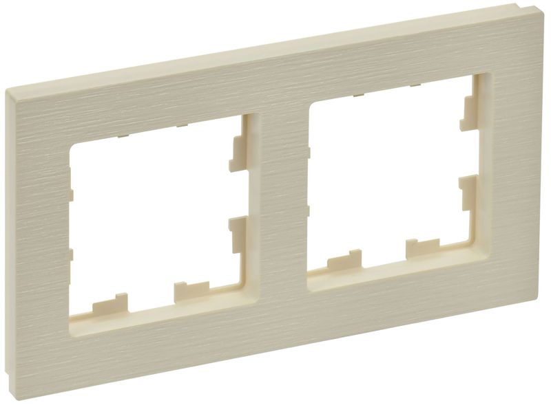 рамка 2-м brite ру-2-бр беж. рифленый iek br-m22-51-k10 от BTSprom.by
