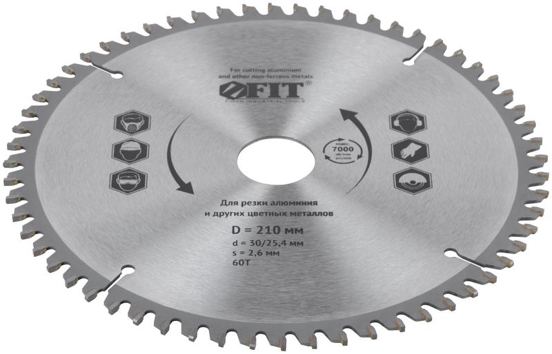  Диск пильный для циркулярных пил по алюм. 210х30/25.4х60T FIT 37786 фото в каталоге от BTSprom.by