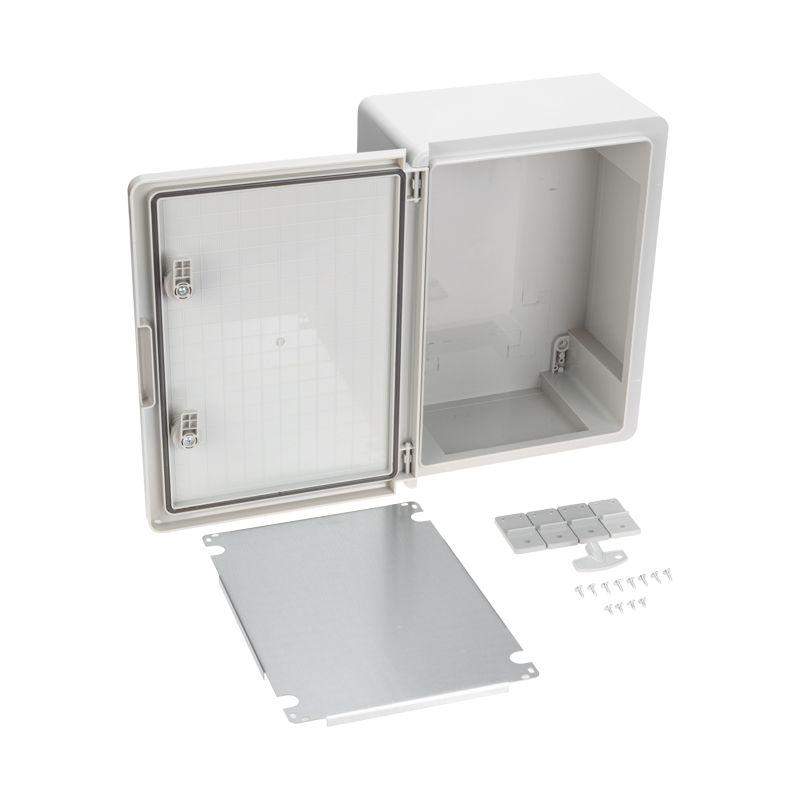  Корпус пластиковый ЩМПп 400х300х170 ABS УХЛ1 IP65 с монтажной панелью Rexant 11-0402 фото в каталоге от BTSprom.by