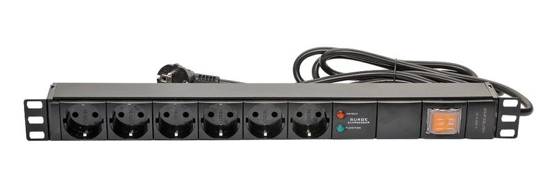 блок распределения питания базовый 19дюйм 1u 16/230 6 schuko шнур 1.8м фильтр импульсн. и высокочастот. помех eurolan 60a-61-07-06bl от BTSprom.by