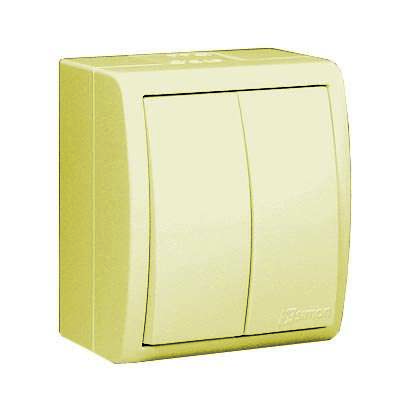 выключатель 2-кл. оп simon 15 aqua 10а ip54 винтов. зажим сл. кость simon 1594398-031 от BTSprom.by