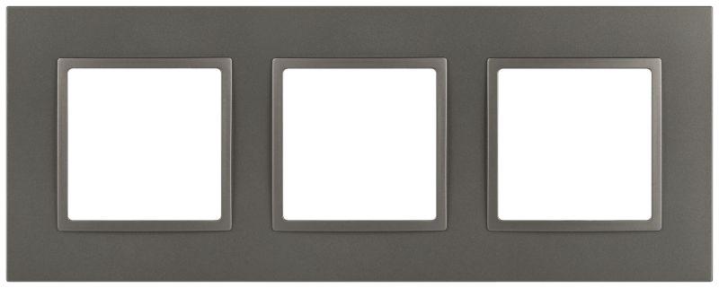 рамка 3-м elegance 14-5013-16 classic для розеток и выключателей титан эра б0065827 от BTSprom.by