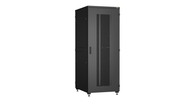 шкаф напольный lite ii 19дюйм 42u 800х2042х1000мм перфорир. передн. и задн. двери с ручкой и замком боков. двухуровневые цельнометал. панели оснащены замками разобран. ral 9005 черн. tlk tfi-428010-phph-r-bk от BTSprom.by