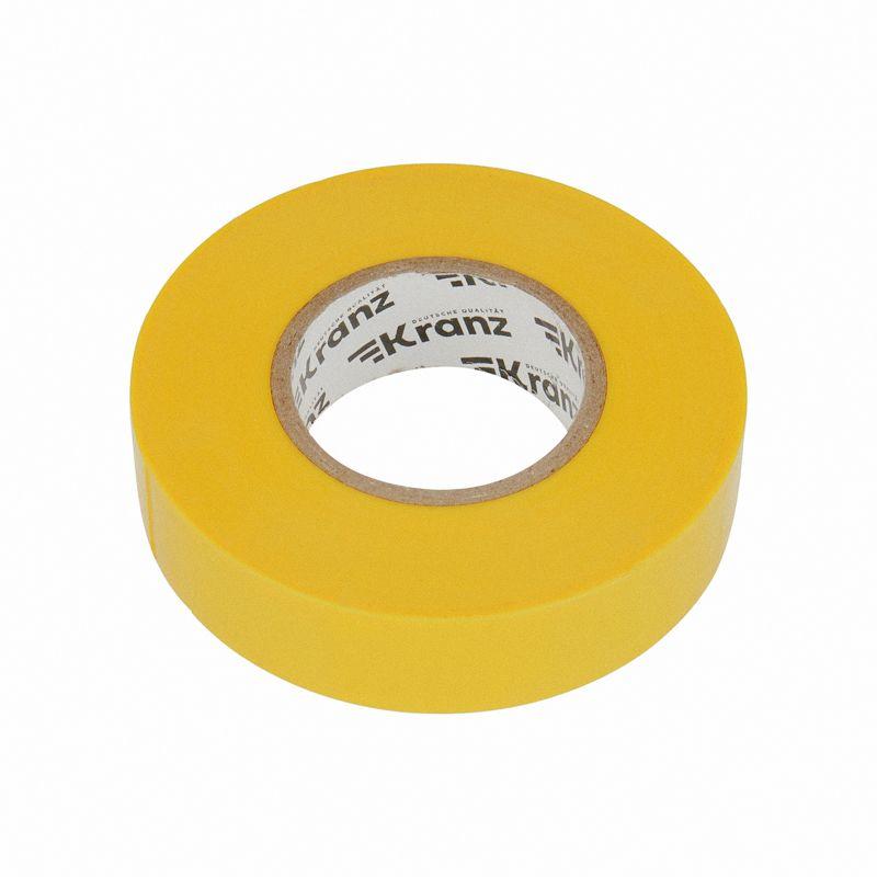  Изолента ПВХ профессиональная 0.18х19мм 20м желт. Kranz KR-09-2802 фото в каталоге от BTSprom.by