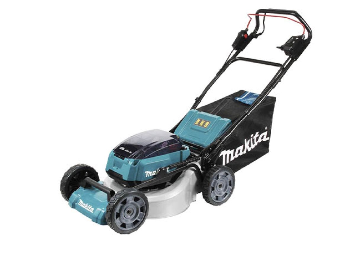 газонокосилка аккумуляторная makita lxt dlm 462 z (18.0 в, самоход., шир. 460 мм, выс. 20-100 мм, пластм. корпус, мульчир., траосборн) dlm462z от BTSprom.by